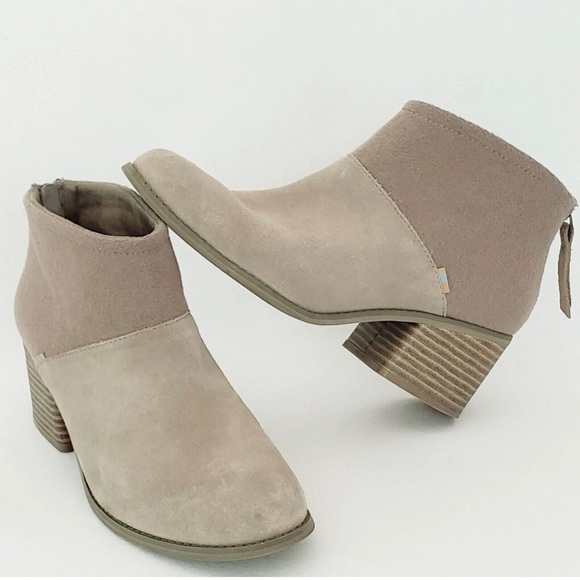 Toms Shoes - Lacy Suede Bootie
